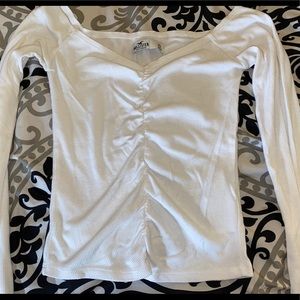 White long sleeve top